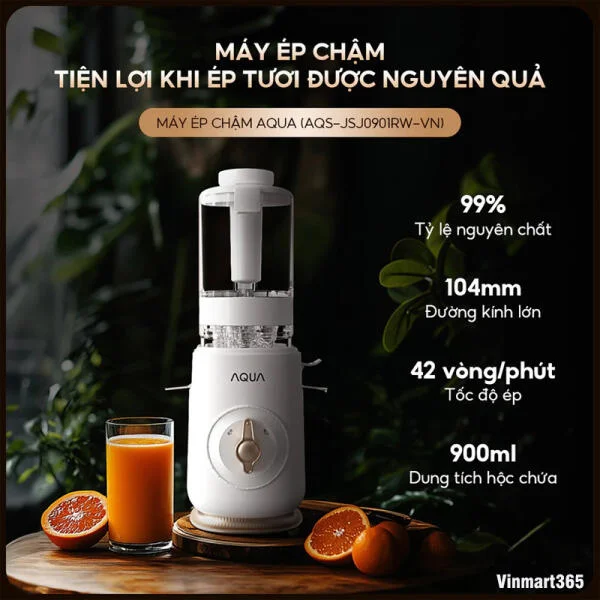Máy Ép Chậm AQUA JSJ0901RW Chính Hãng slide 2