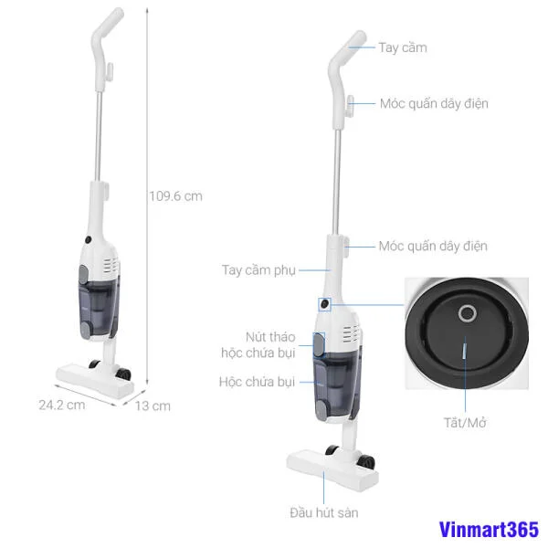 Máy Hút Bụi Cầm Tay AQUA AQS-CCX600R Chính Hãng slide 3