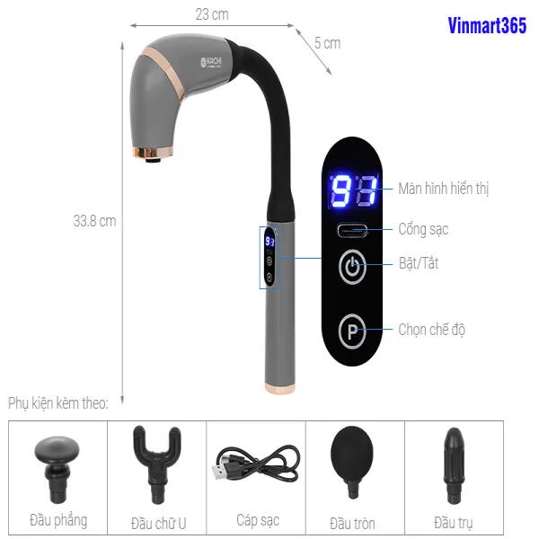 Máy Massage Cầm Tay Kachi MK405 Chính Hãng slide 2