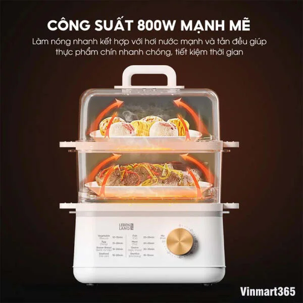 Nồi Hấp Lebenlang LBEL5030 Đa Năng 2 Tầng slide 4