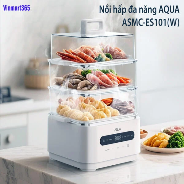 Nồi Hấp Đa Năng AQUA ASMC-ES101(W) Chính Hãng slide 2
