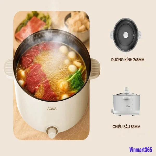Nồi Lẩu Điện Đa Năng AQUA AQS-EP3Y Chính Hãng slide 3
