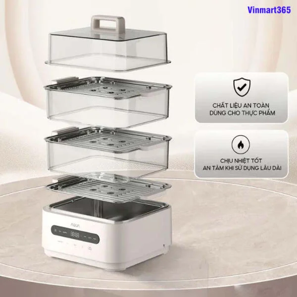 Nồi Hấp Đa Năng AQUA ASMC-ES101(W) Chính Hãng slide 3