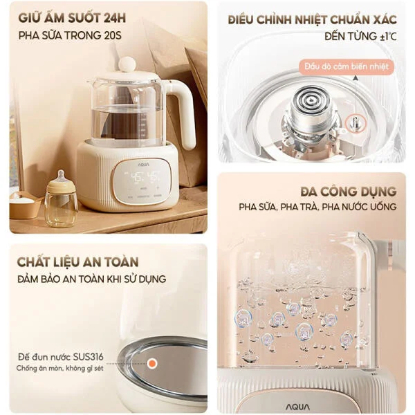 Máy Đun Nước Pha Sữa Aqua AQS-MH121T slide 4