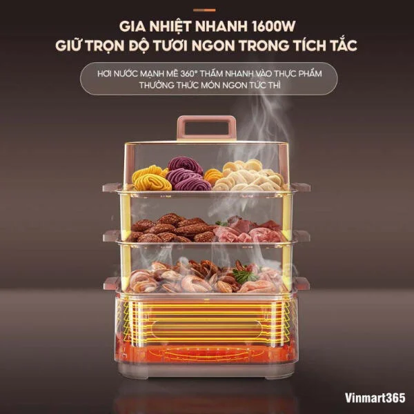 Nồi Hấp Đa Năng AQUA ASMC-ES101(W) Chính Hãng slide 4