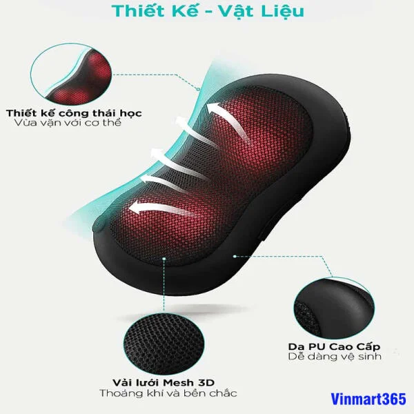 Gối Massage Hồng Ngoại Kachi MK343 Chính Hãng slide 4