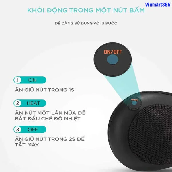 Gối Massage Hồng Ngoại Kachi MK343 Chính Hãng slide 7