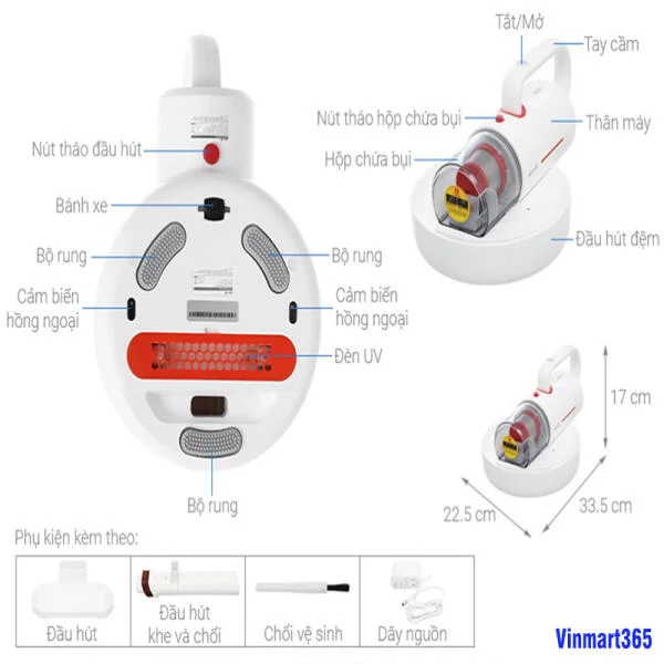 Máy Hút Bụi Đệm Giường Deerma CM1900 Chính Hãng slide 2