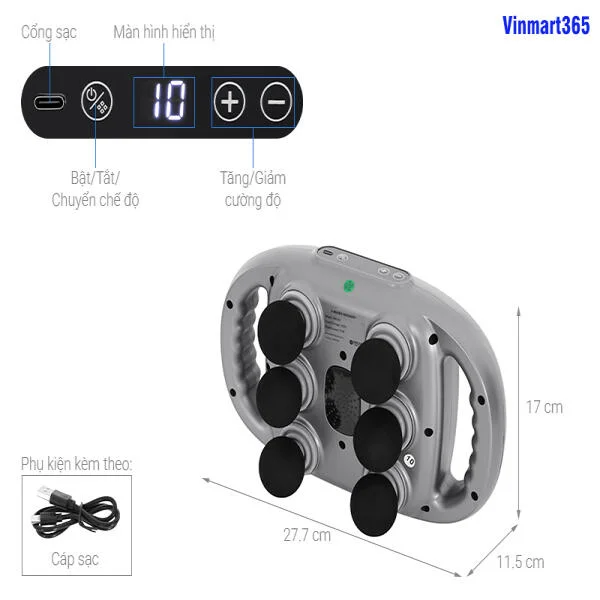 Máy Massage 6 Đầu Kachi MK390 Chính Hãng slide 3