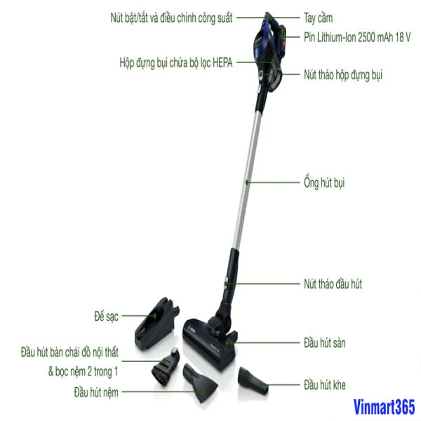 Máy Hút Bụi Không Dây Bosch BBS611MAT slide 3