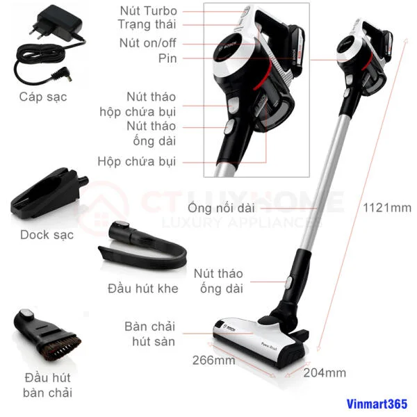 Máy Hút Bụi Không Dây Bosch BCS61113 slide 2