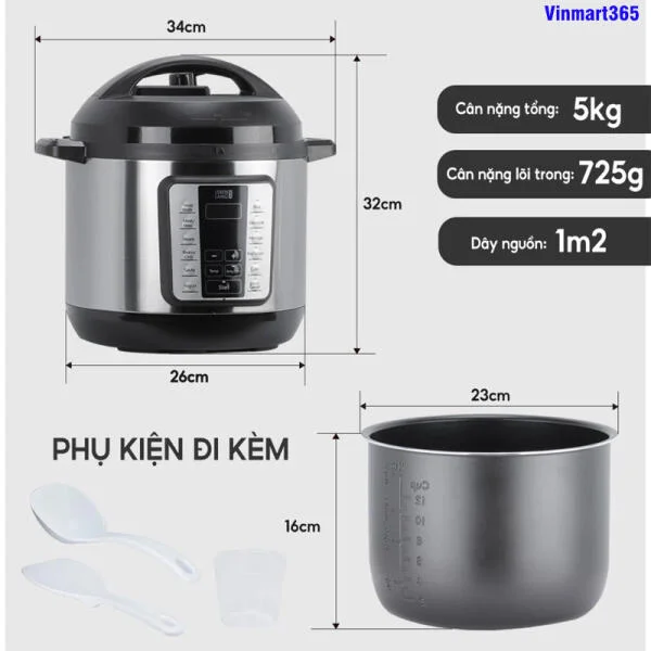 Nồi Áp Suất Điện Tử Lebenlang LBL0908 slide 3