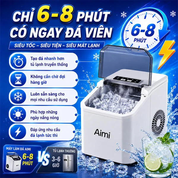 Máy Làm Đá Mini Aimi Siêu Tốc slide 7