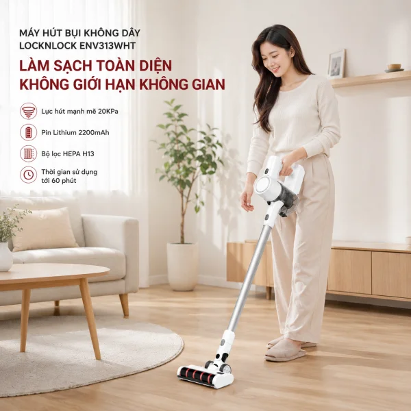 Máy Hút Bụi Không Dây LocknLock ENV313WHT slide 2