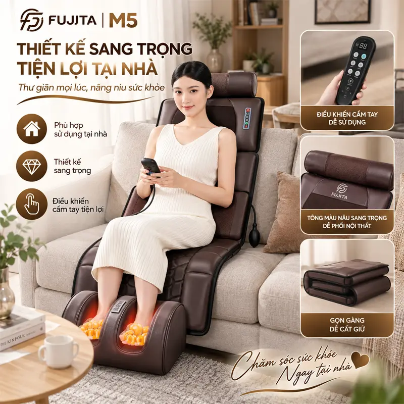 Thiết kế sang trọng, điều khiển tiện lợi, phù hợp sử dụng tại nhà