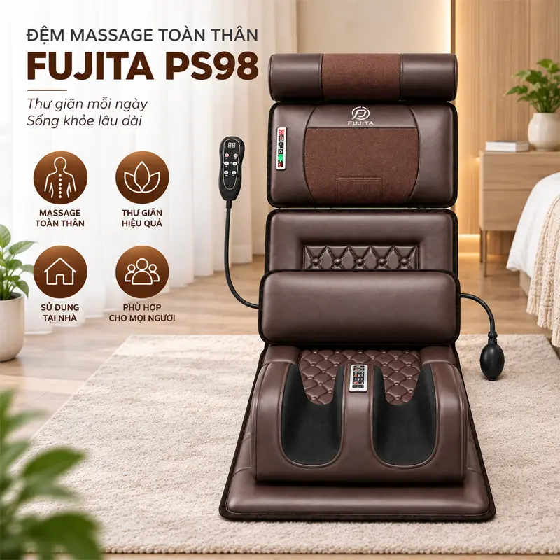 Thông tin sản phẩm đệm massage toàn thân FUJITA PS98