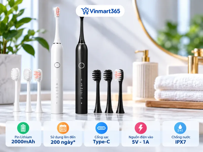 Tổng quan về thông số pin của bàn chải điện Hangy HY23 Pro