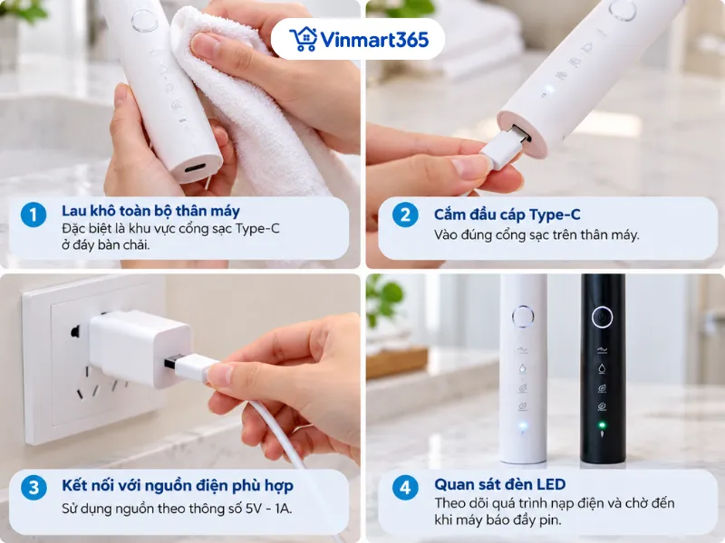 Hướng dẫn cách sạc pin Hangy HY23 Pro đúng chuẩn