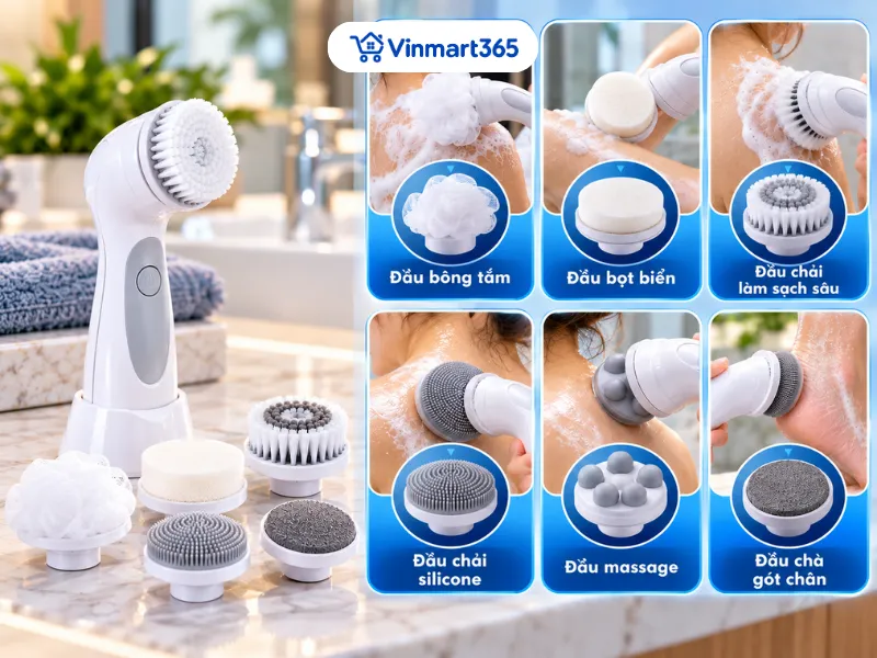 6 đầu chải phục vụ nhiều nhu cầu chăm sóc da