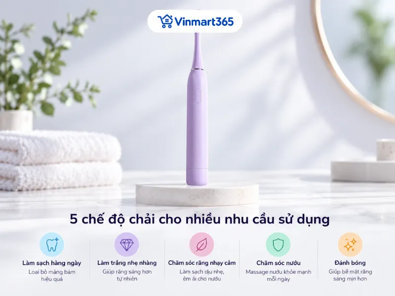 5 chế độ chải cho nhiều nhu cầu sử dụng