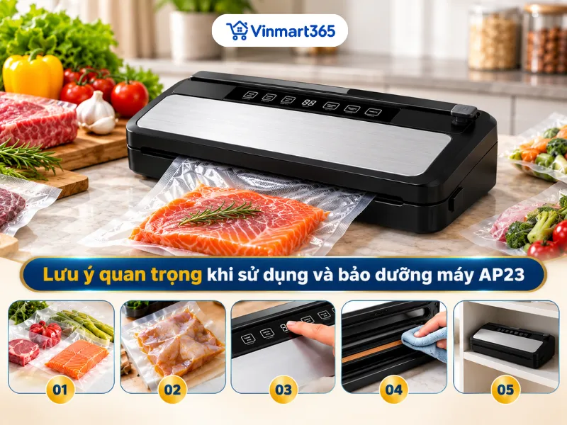 Lưu ý quan trọng khi sử dụng và bảo dưỡng máy AP23