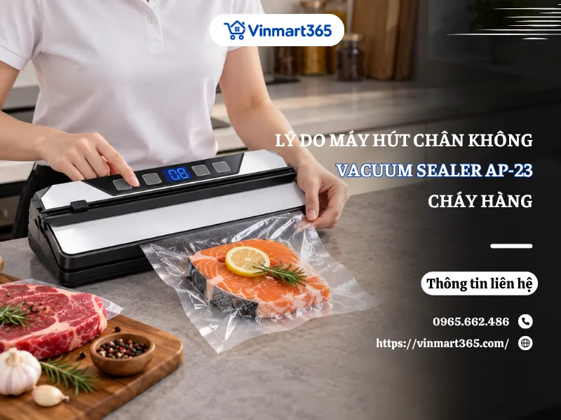 Top Lý Do Máy Hút Chân Không Vacuum Sealer AP-23 Cháy Hàng