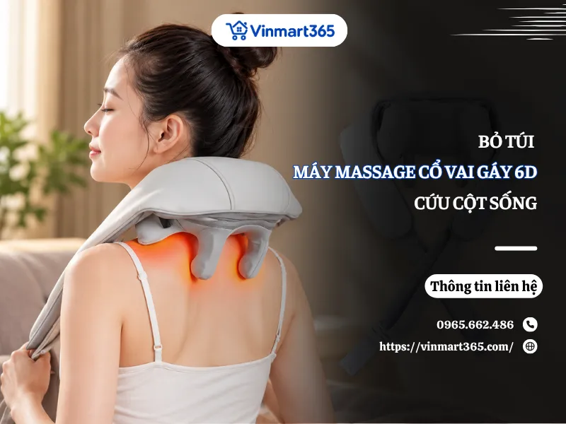 Bỏ Túi Máy Massage Cổ Vai Gáy 6D Nhật Bản Cứu Cột Sống