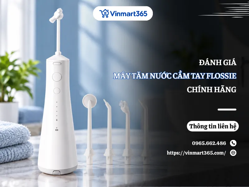 Đánh Giá Máy Tăm Nước Cầm Tay Flossie Chính Hãng