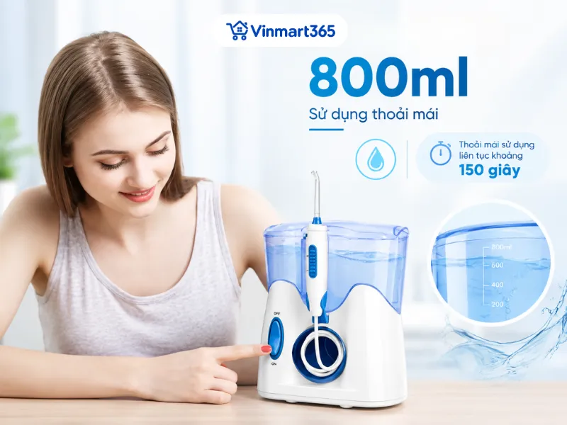 Thoải mái sử dụng liên tục khoảng 150 giây