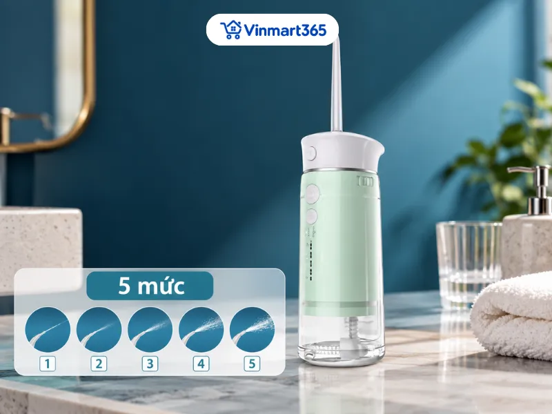 Áp lực nước tối đa 120 PSI, 5 mức tùy chỉnh