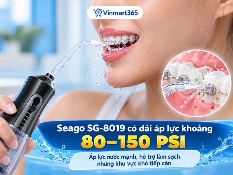 Áp lực nước mạnh, hỗ trợ làm sạch những khu vực khó tiếp cận