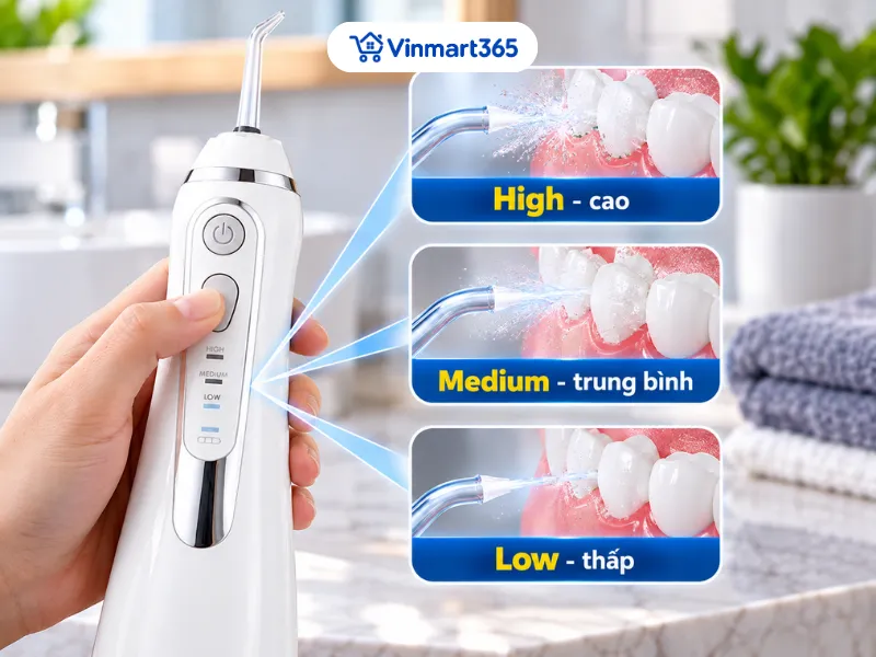 Bước 3: Chọn mức áp lực nước phù hợp
