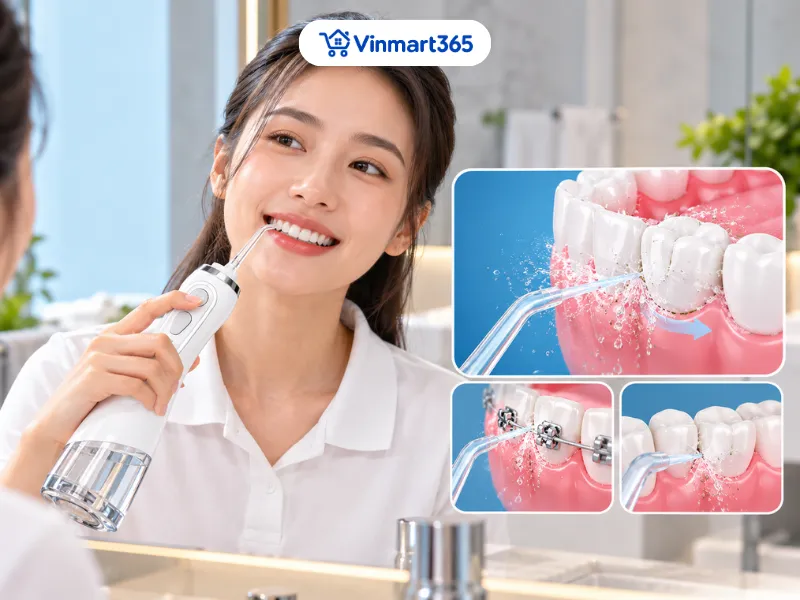 Bước 5: Bật máy và di chuyển dọc đường viền nướu