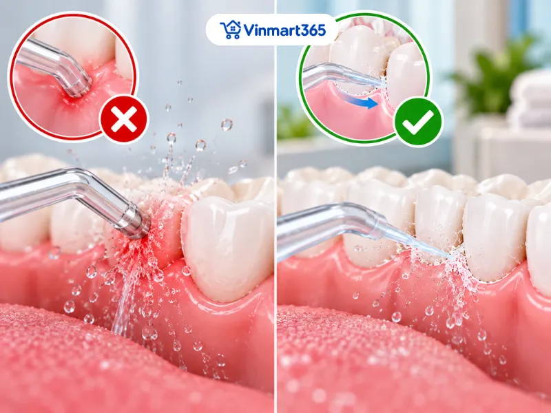 Tì đầu tăm quá mạnh vào nướu