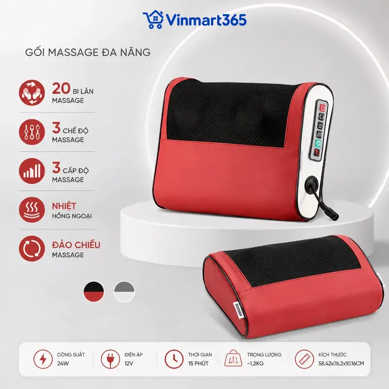 Thông tin sản phẩm gối massage Bomidi MP1