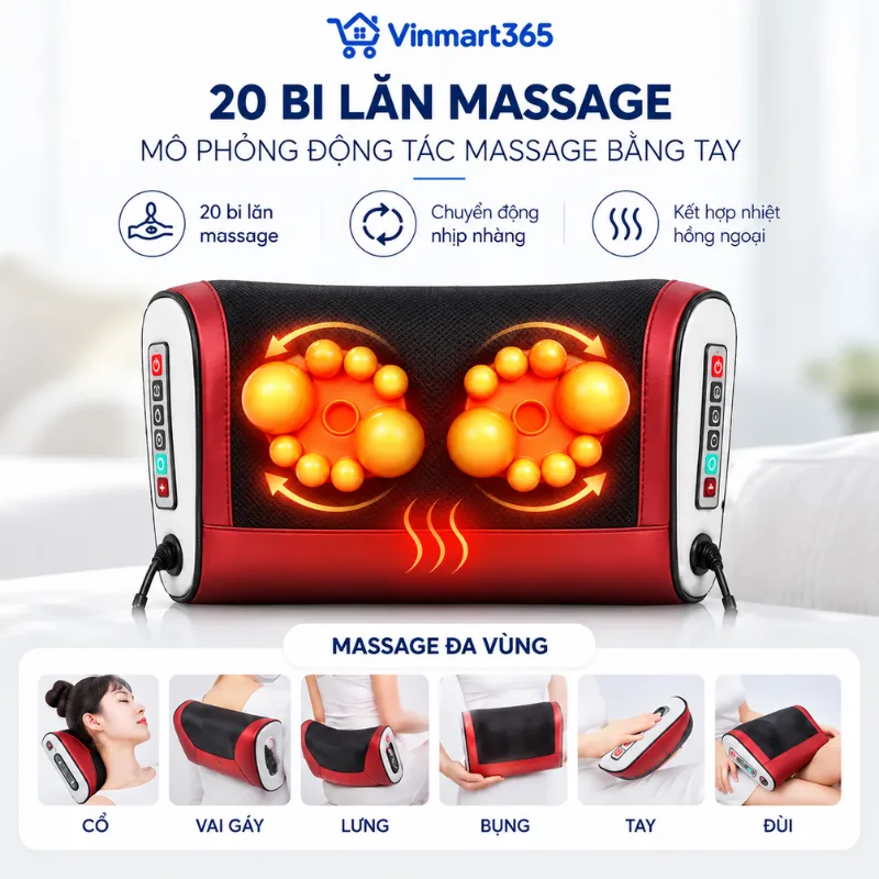 20 con bi lăn massage mô phỏng động tác massage bằng tay