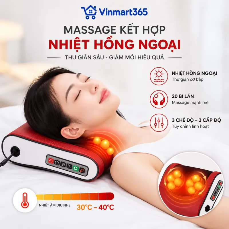 Kết hợp massage với nhiệt hồng ngoại tạo cảm giác thư giãn dễ chịu