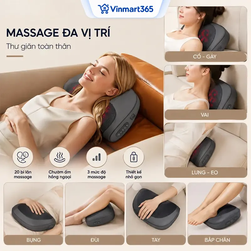 Massage đa vị trí, đáp ứng nhu cầu thư giãn toàn thân