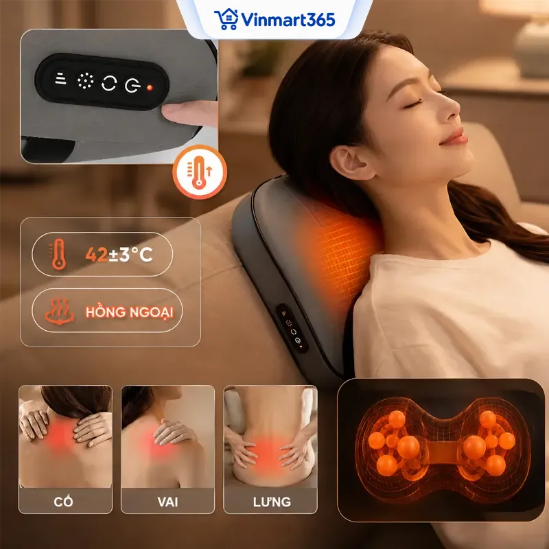 Chườm ấm hồng ngoại hỗ trợ thư giãn sâu