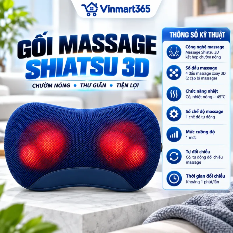 Thông tin sản phẩm gối massage Medimas PM-01