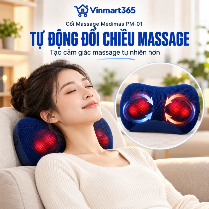 Tự động đổi chiều massage, tạo cảm giác massage tự nhiên hơn