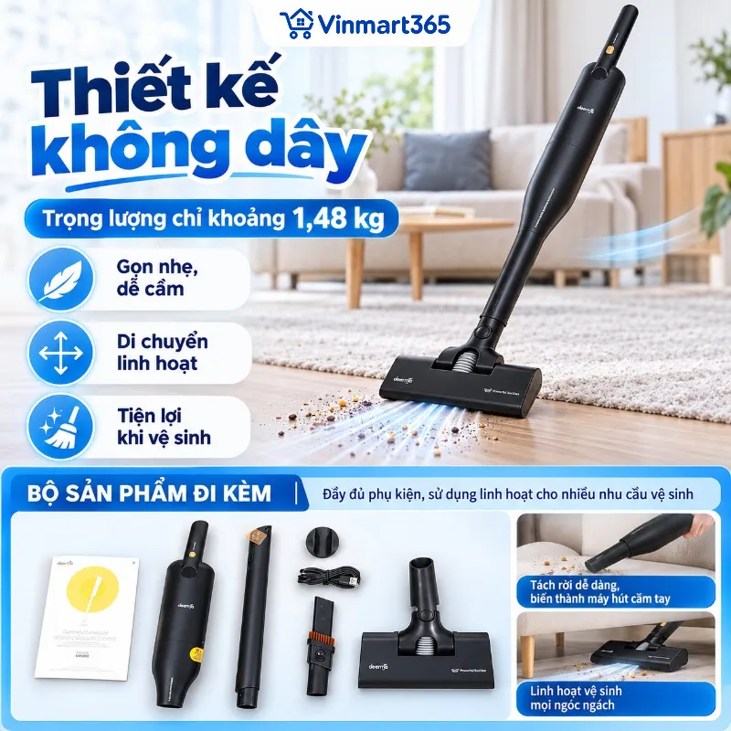 Thiết kế không dây, trọng lượng chỉ khoảng 1,48 kg