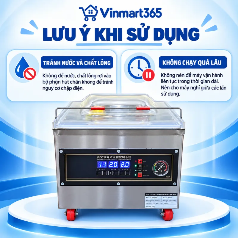Lưu ý khi sử dụng máy hút chân không công nghiệp DZQ320