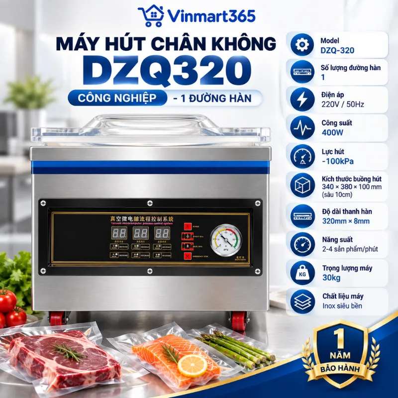 Thông tin sản phẩm máy hút chân không công nghiệp DZQ320