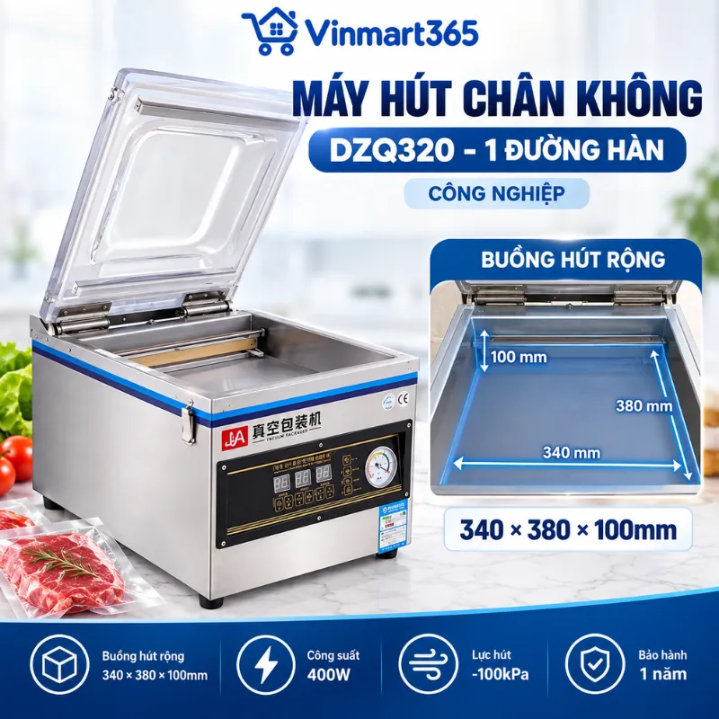 Buồng hút rộng 340 × 380 × 100mm 