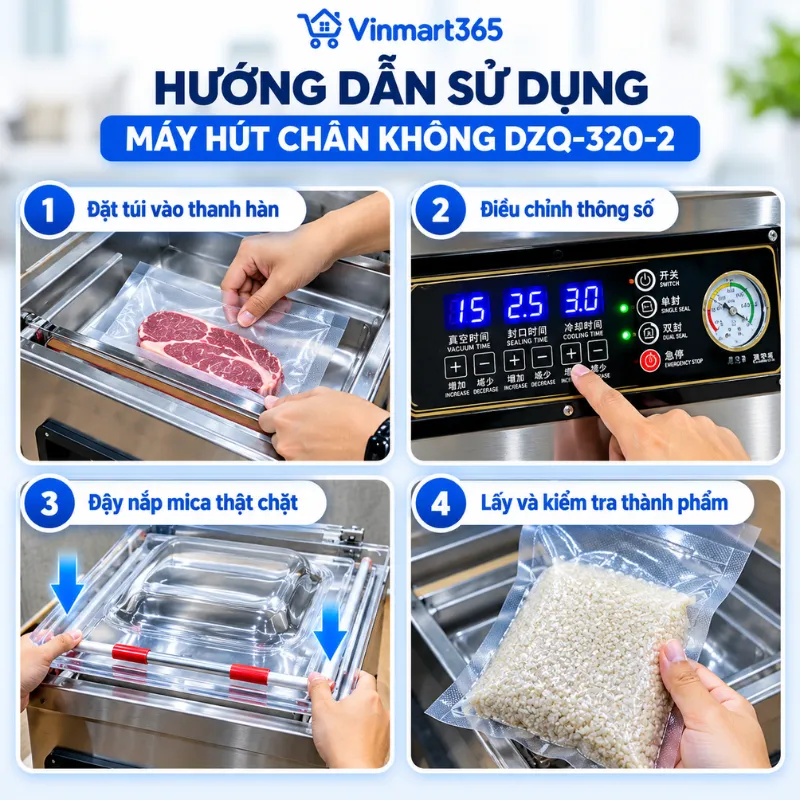 Hướng dẫn sử dụng máy hút chân không DZQ-320-2