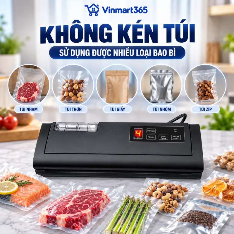 Không kén túi, sử dụng được nhiều loại bao bì 