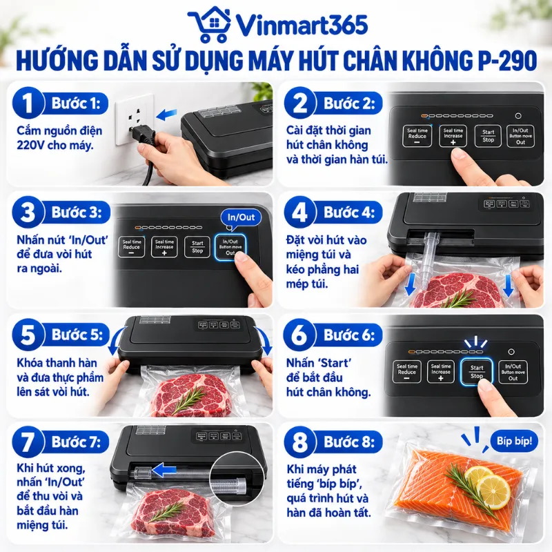 Hướng dẫn sử dụng máy hút chân không P-290