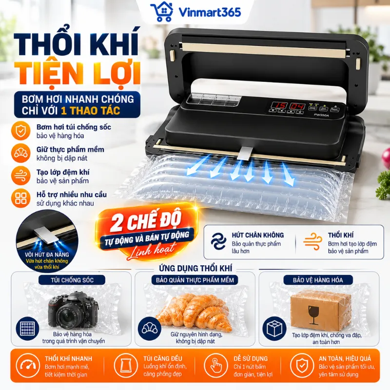 Tích hợp chức năng thổi khí tiện lợi