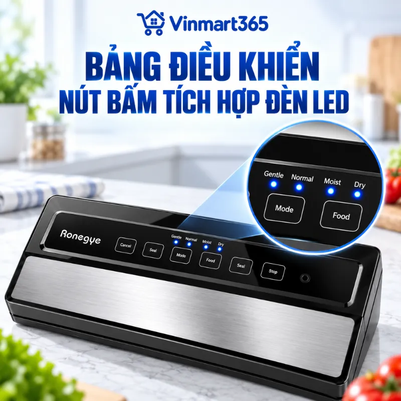 Bảng điều khiển nút bấm tích hợp đèn LED